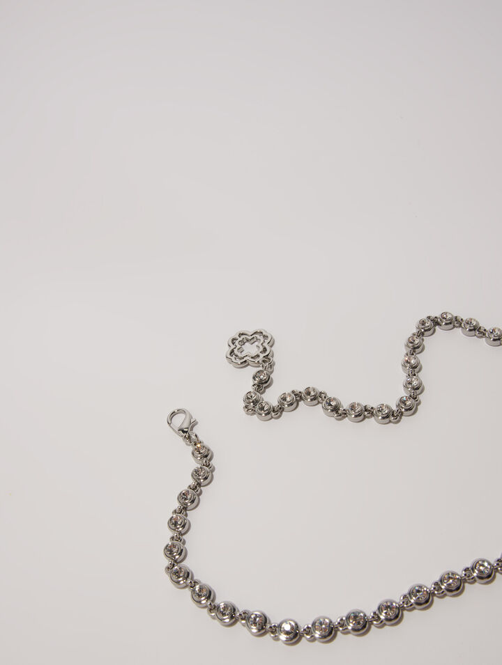 Chain and rhinestone belt