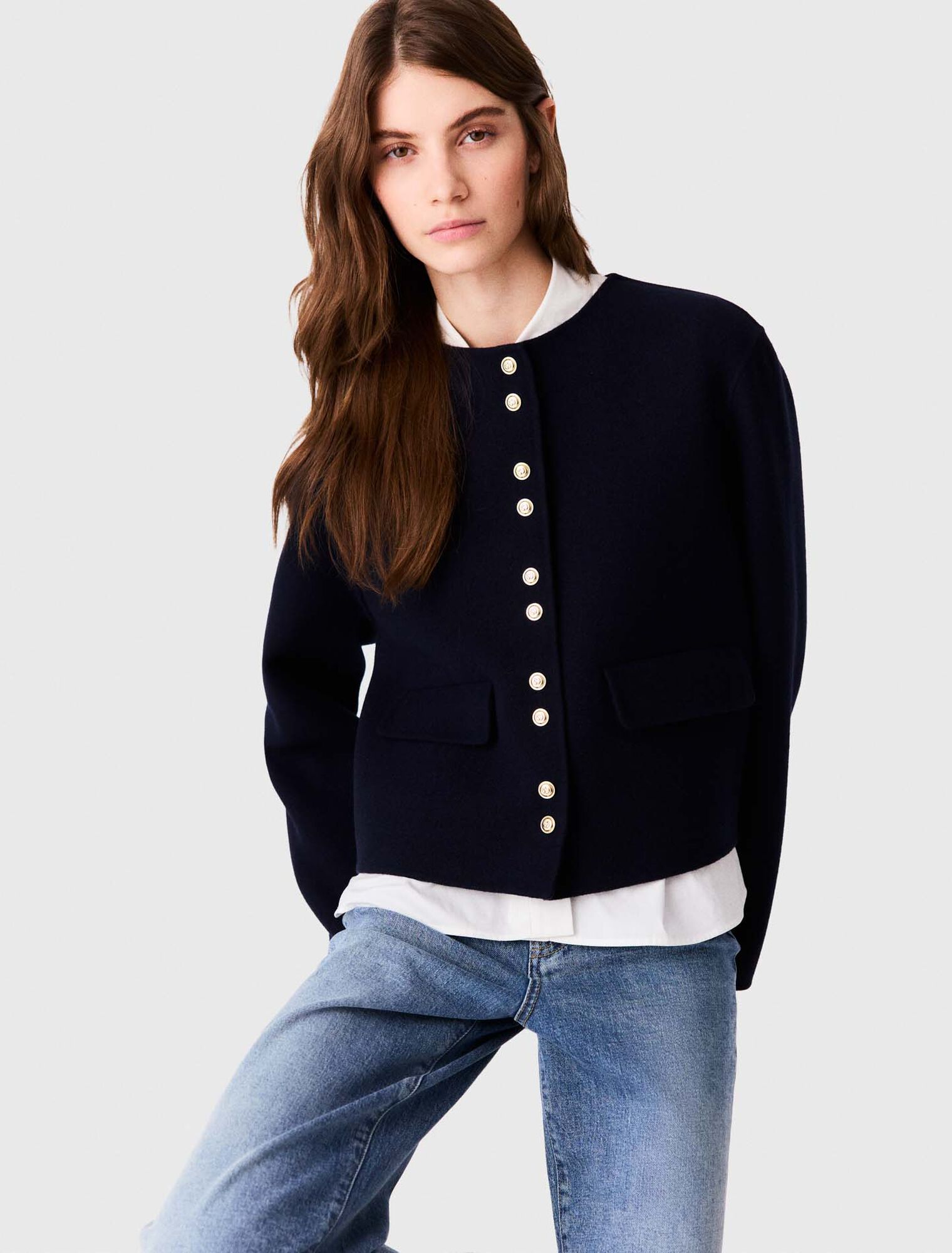Short double-faced coat