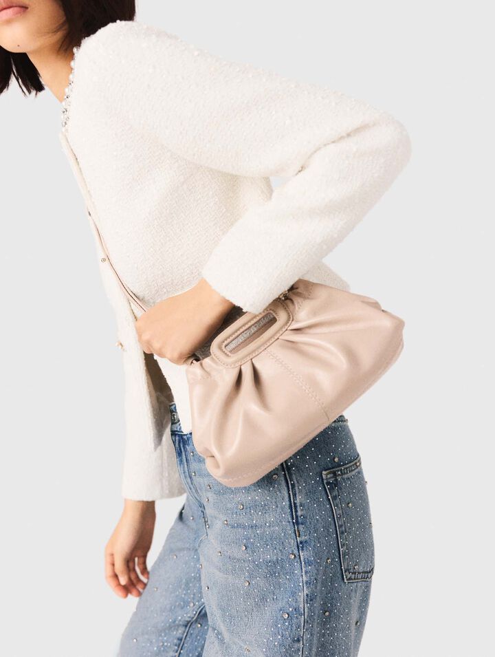 Mini naplak leather clutch