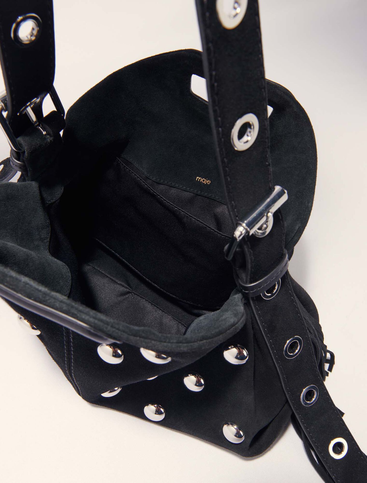 Miss M suede studded bag