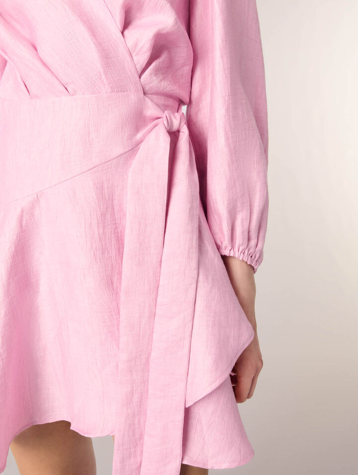 Linen wrap dress