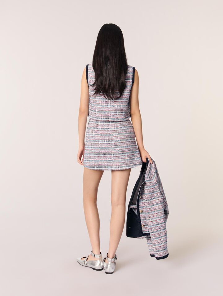 Tweed 2-in-1 short dress 