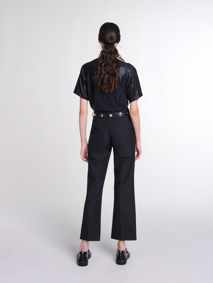 Studded leather belt