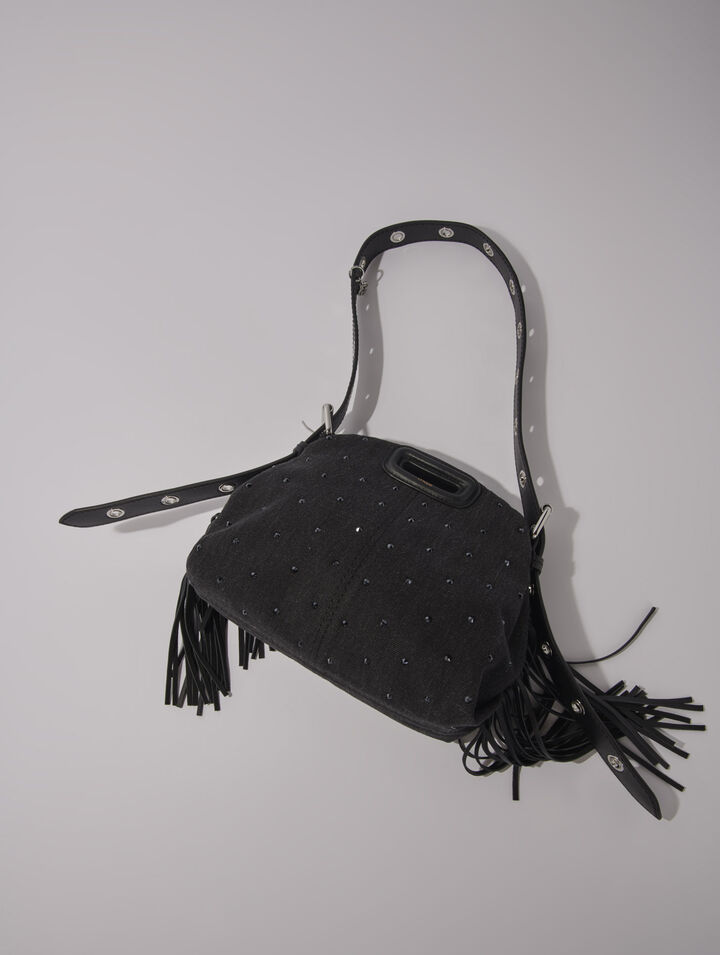 Miss M Mini bag in rhinestone denim