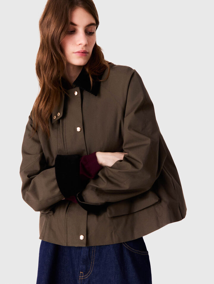 Cotton trapeze jacket
