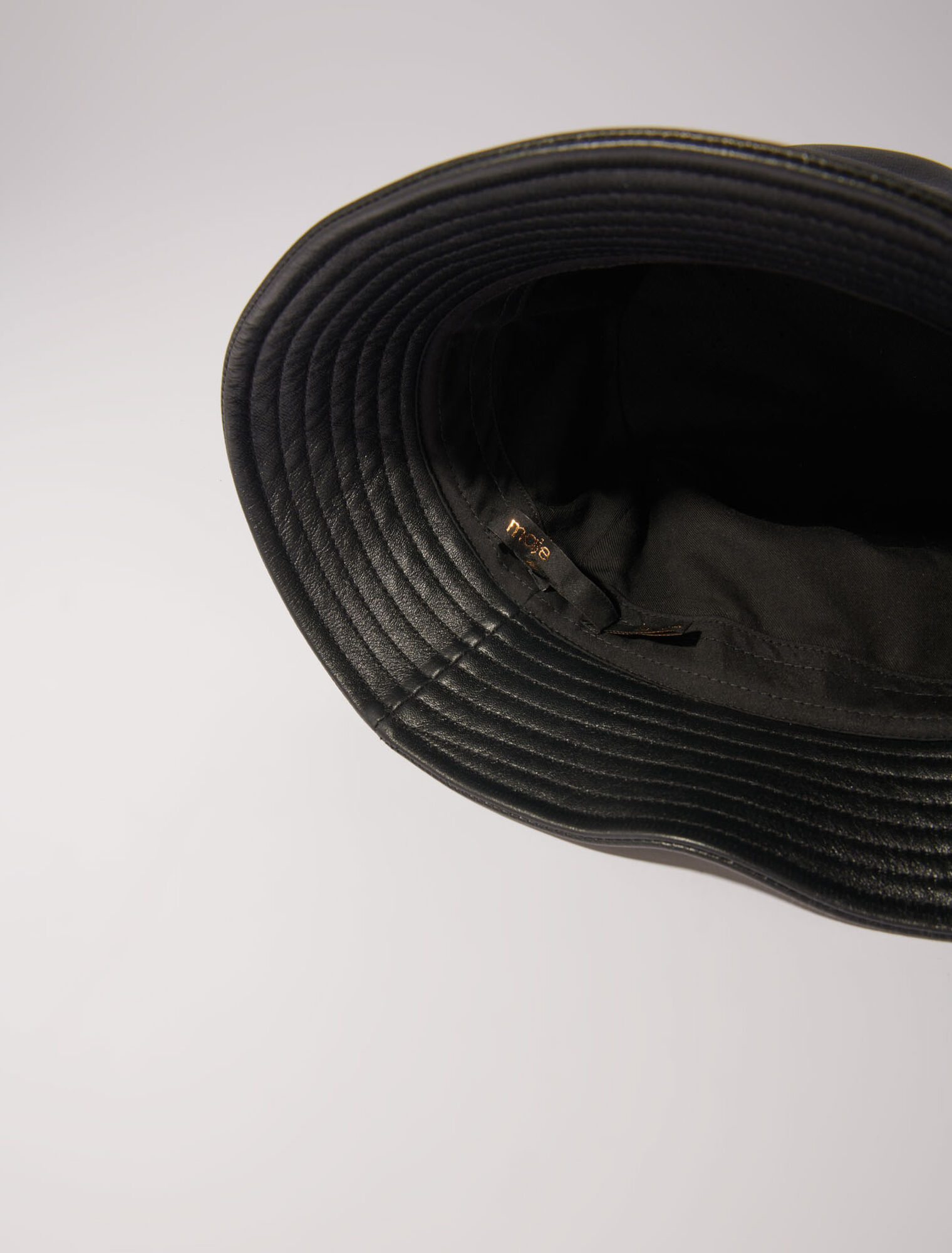 Leather bucket hat