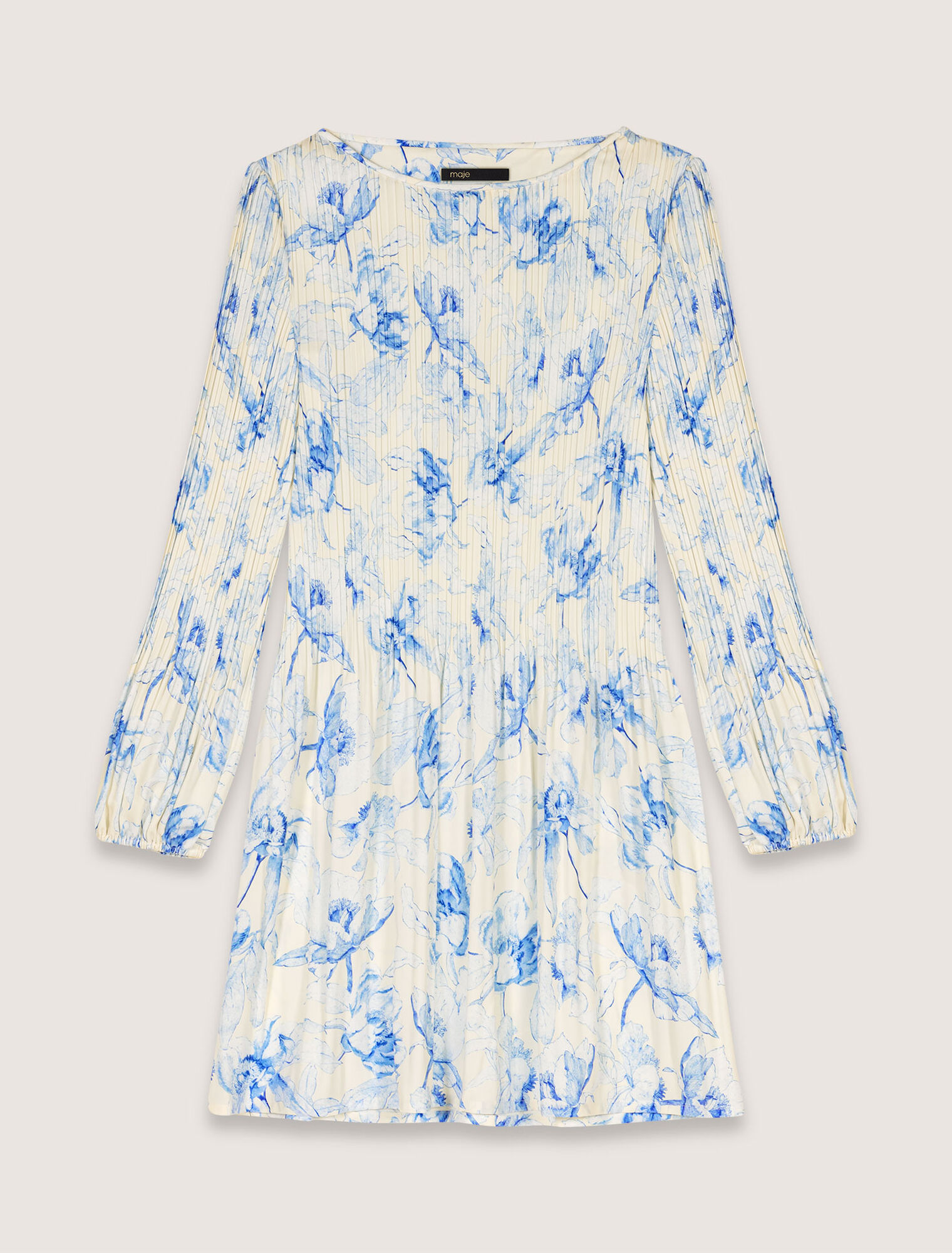 Patterned pleated dress