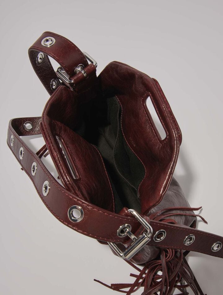 Miss M mini cracked leather bag