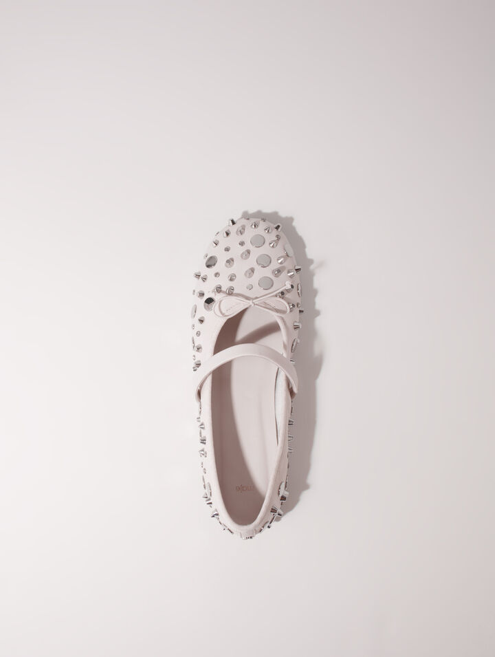Studded ballet flats