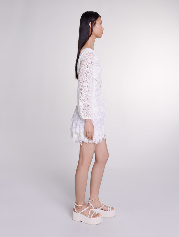 Draped lace dress