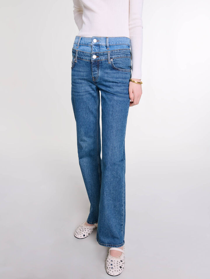 Double waistband jeans 