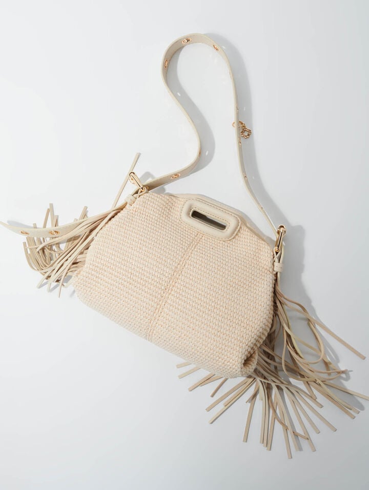 Raffia effect Miss M Mini bag