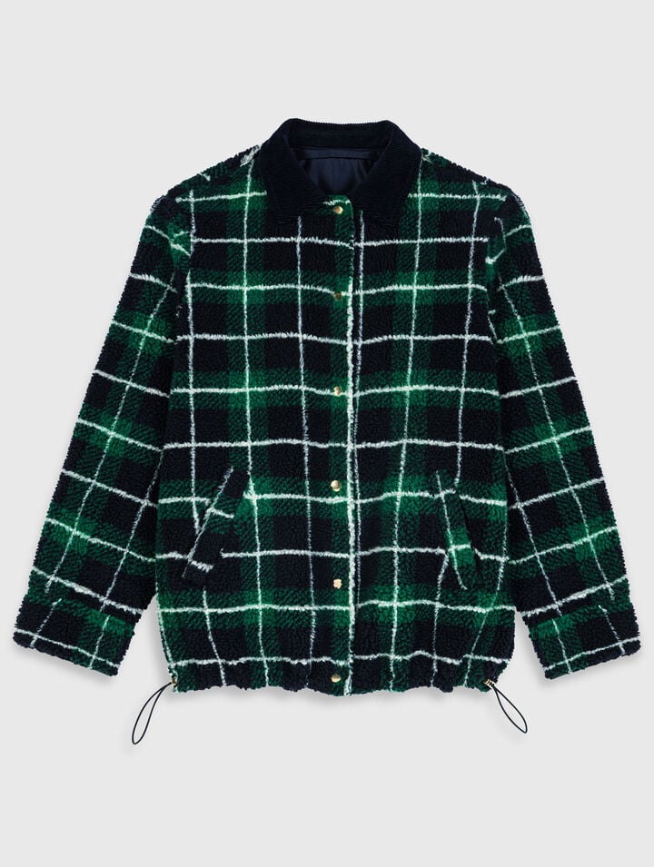 Reversible curly parka
