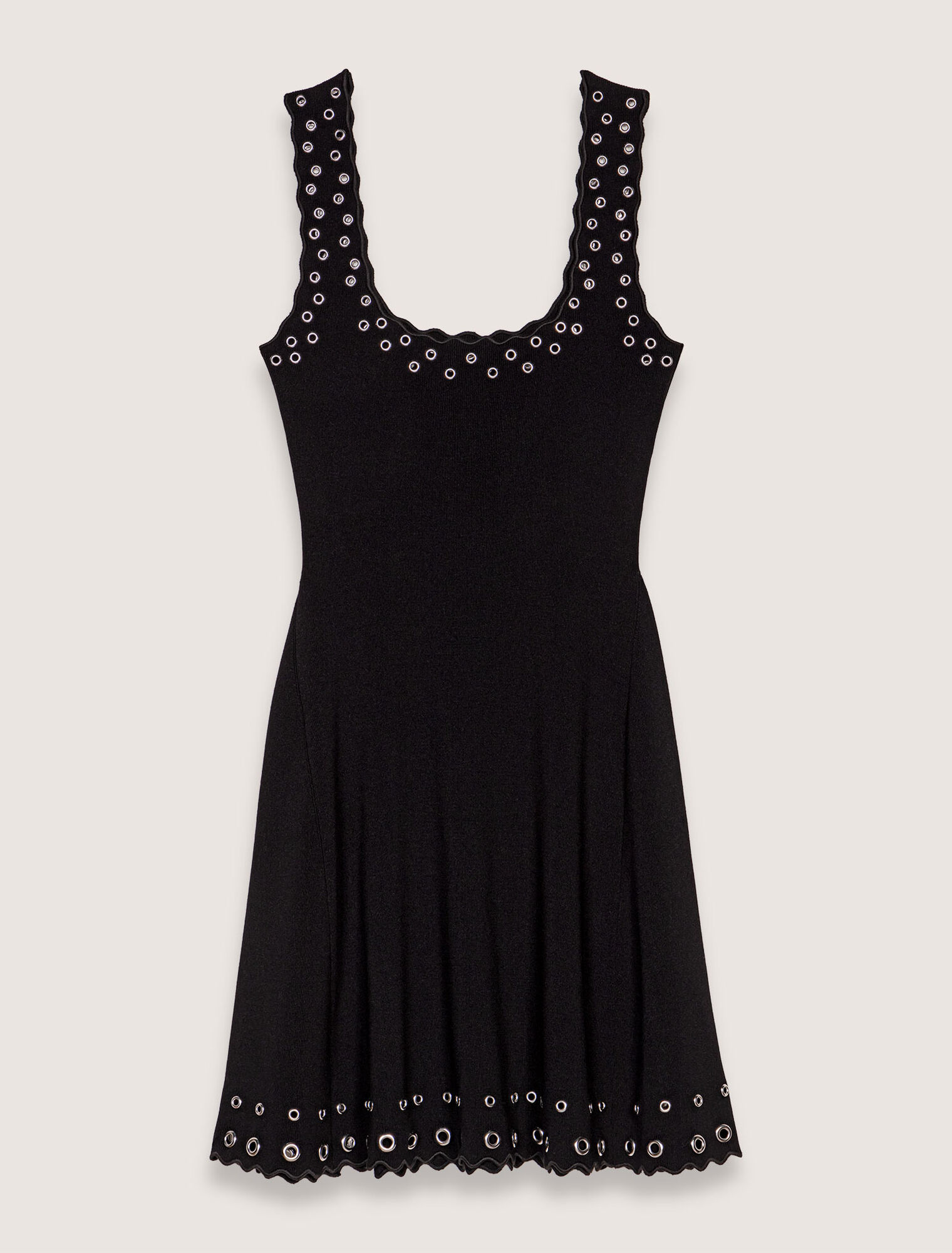 Short eyelet knit dress