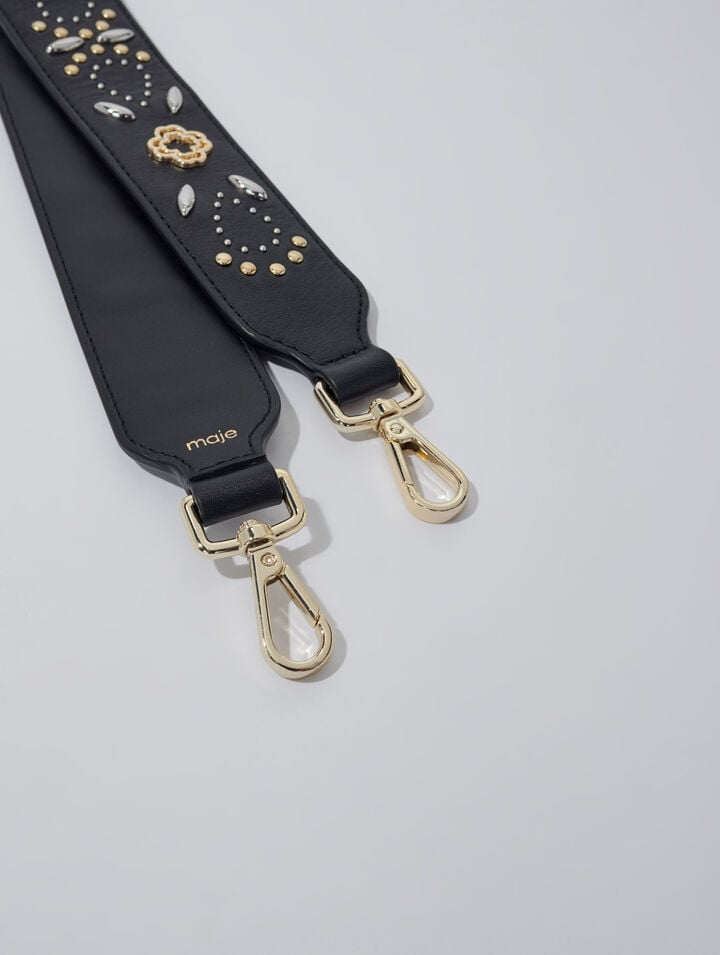 Studded leather strap