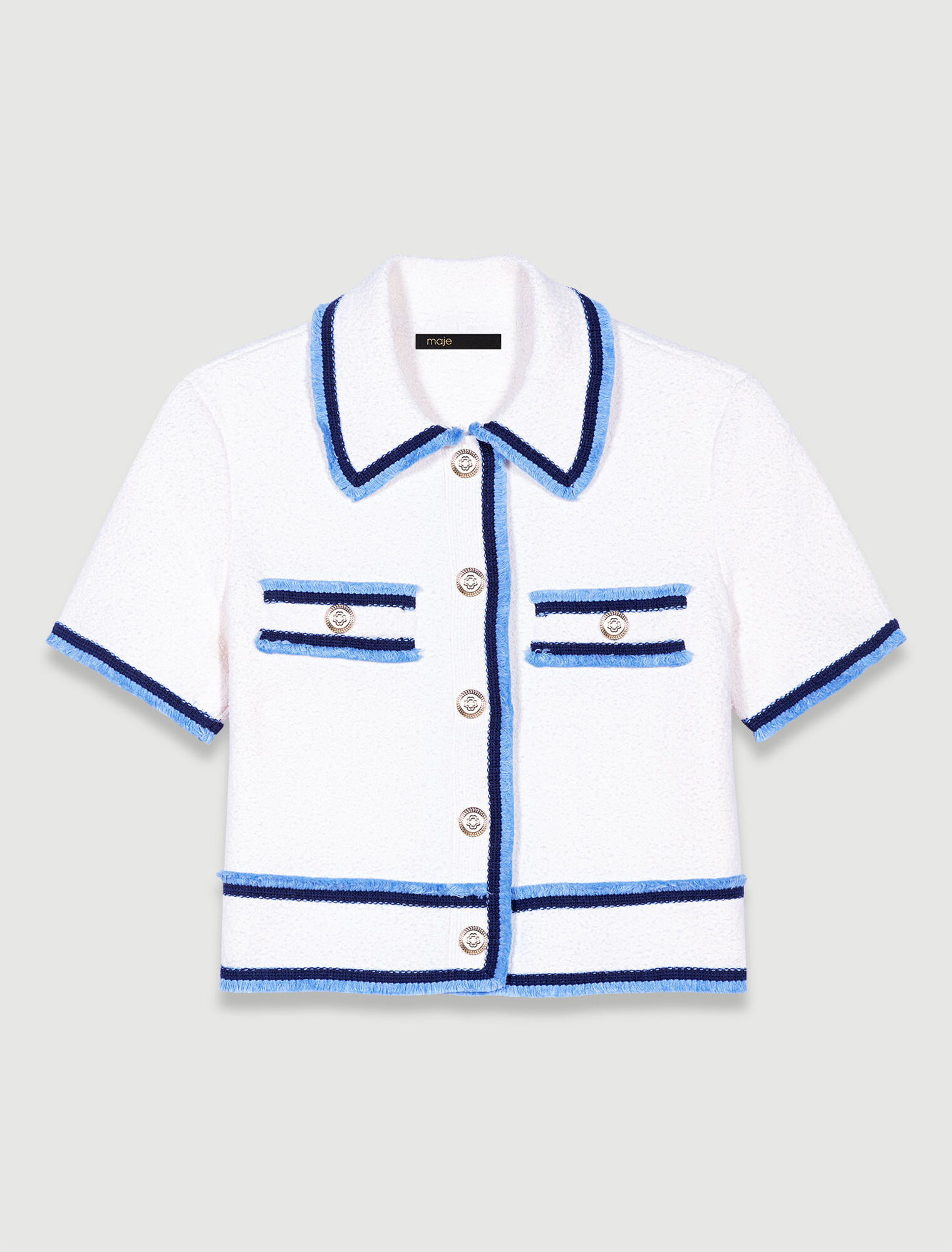 Terry knit cardigan