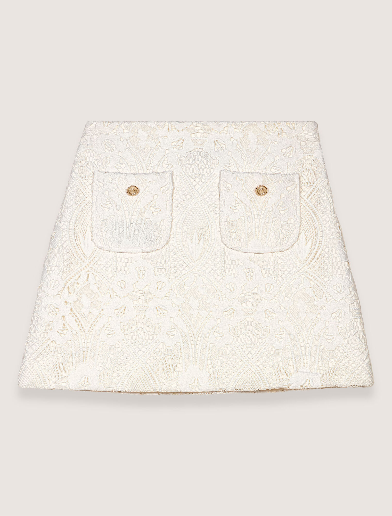 Short guipure skirt