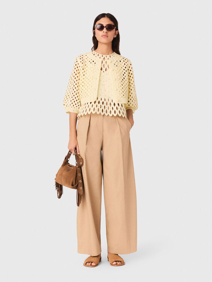 Rhinestone crochet cardigan