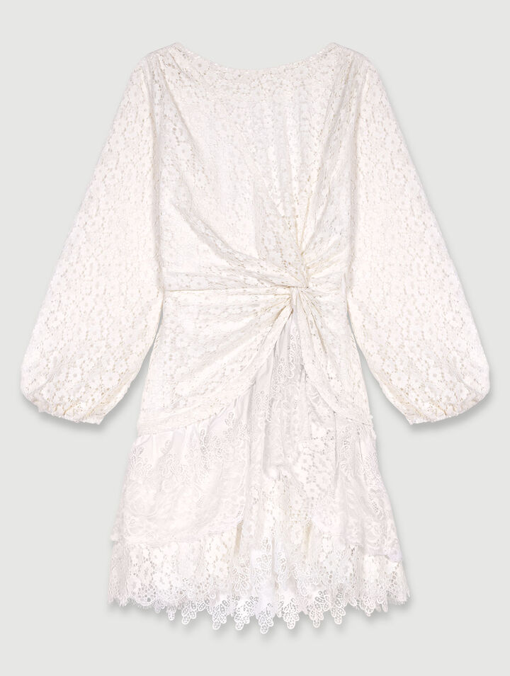 Draped lace dress
