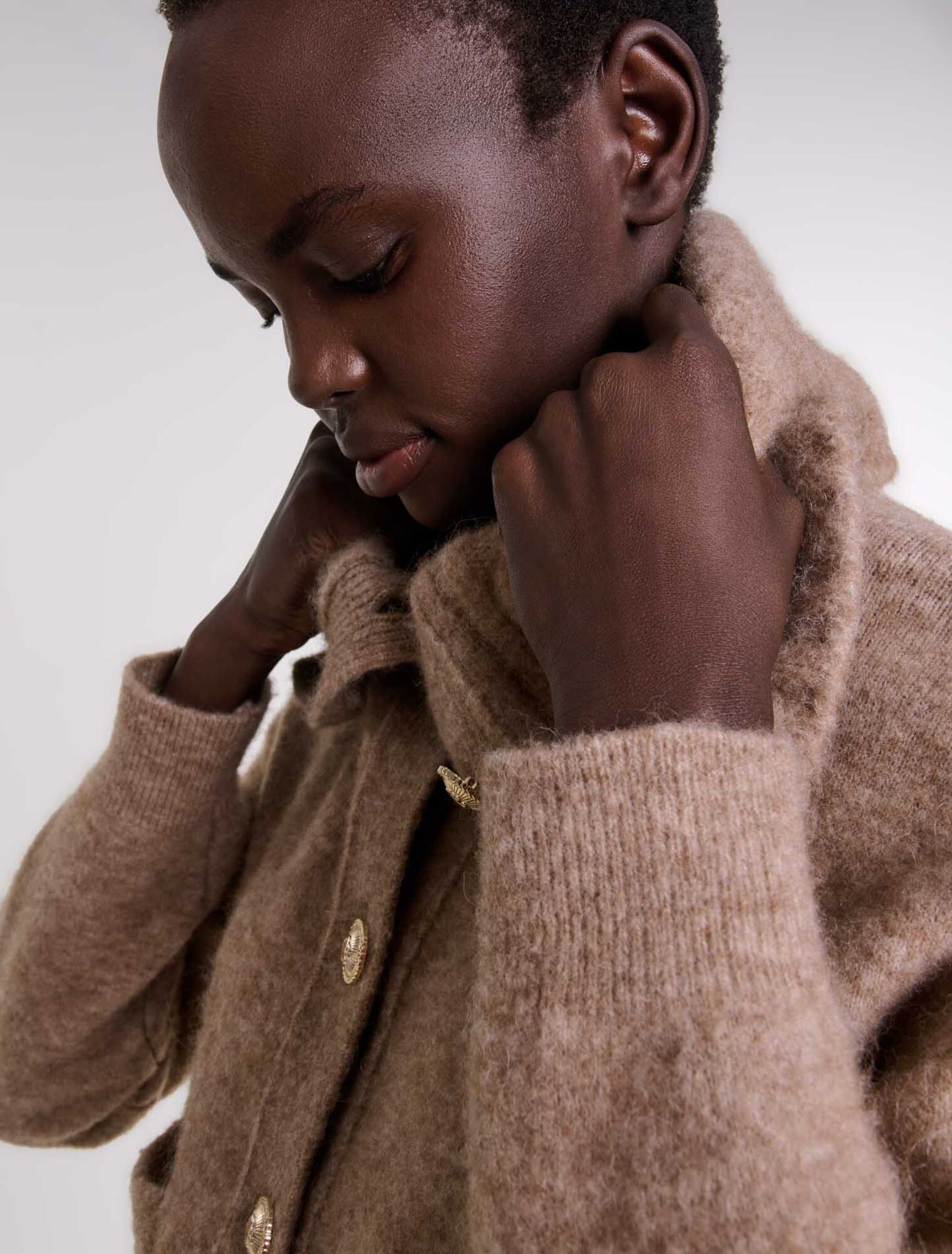 Wool-blend cardigan