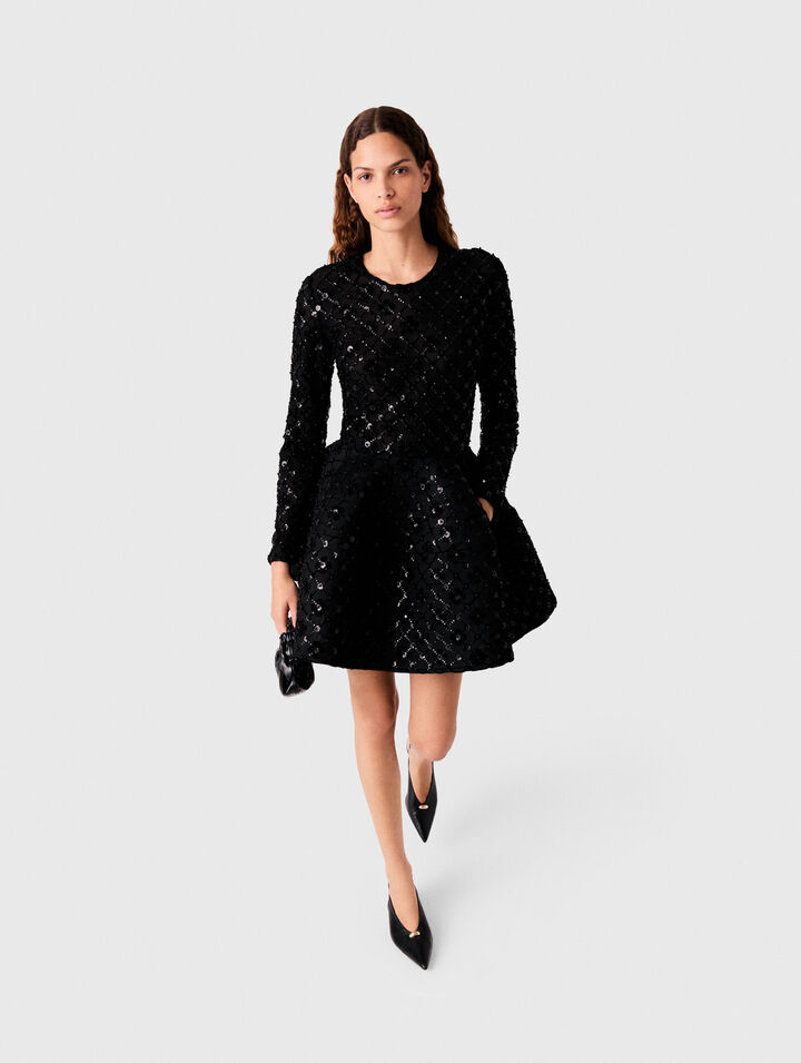 Short rhinestone velvet dress