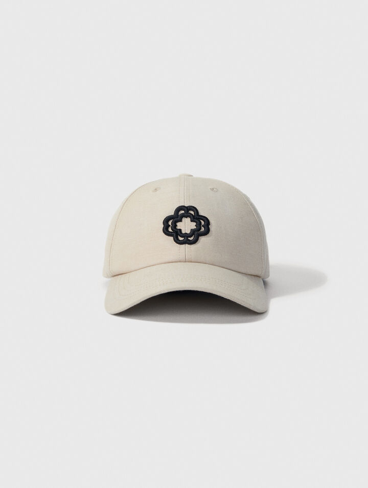 Linen and cotton cap