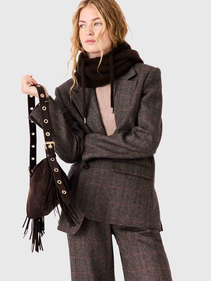 Belted suit jacket