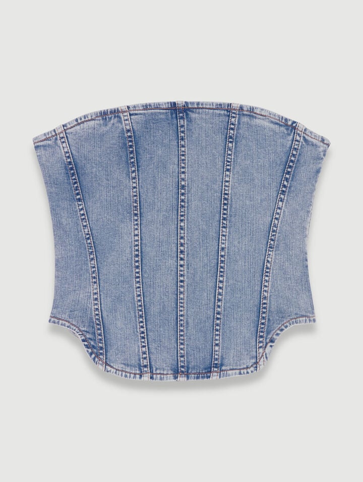 Denim bustier