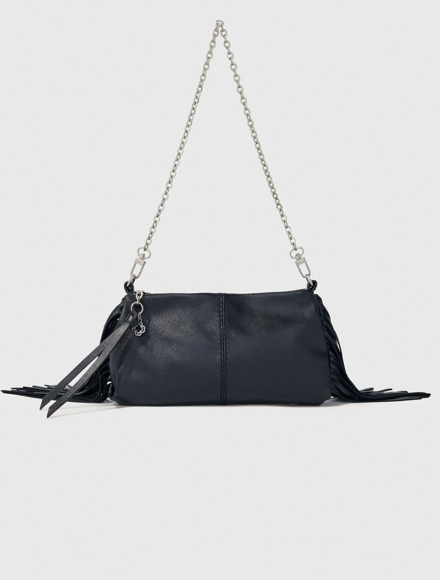 Miss M plain leather clutch bag