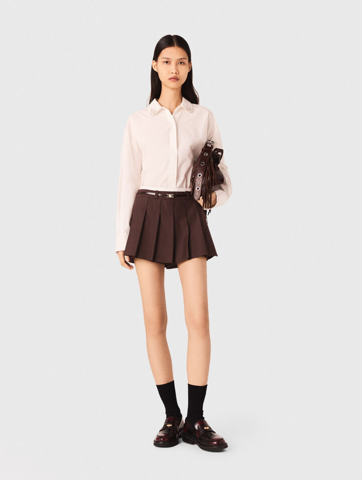 Pleated skort