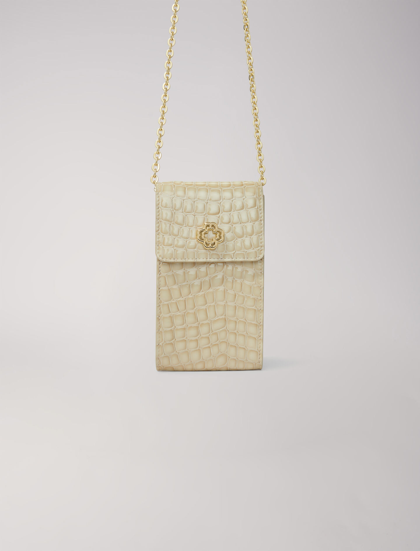 Patent leather phone pouch