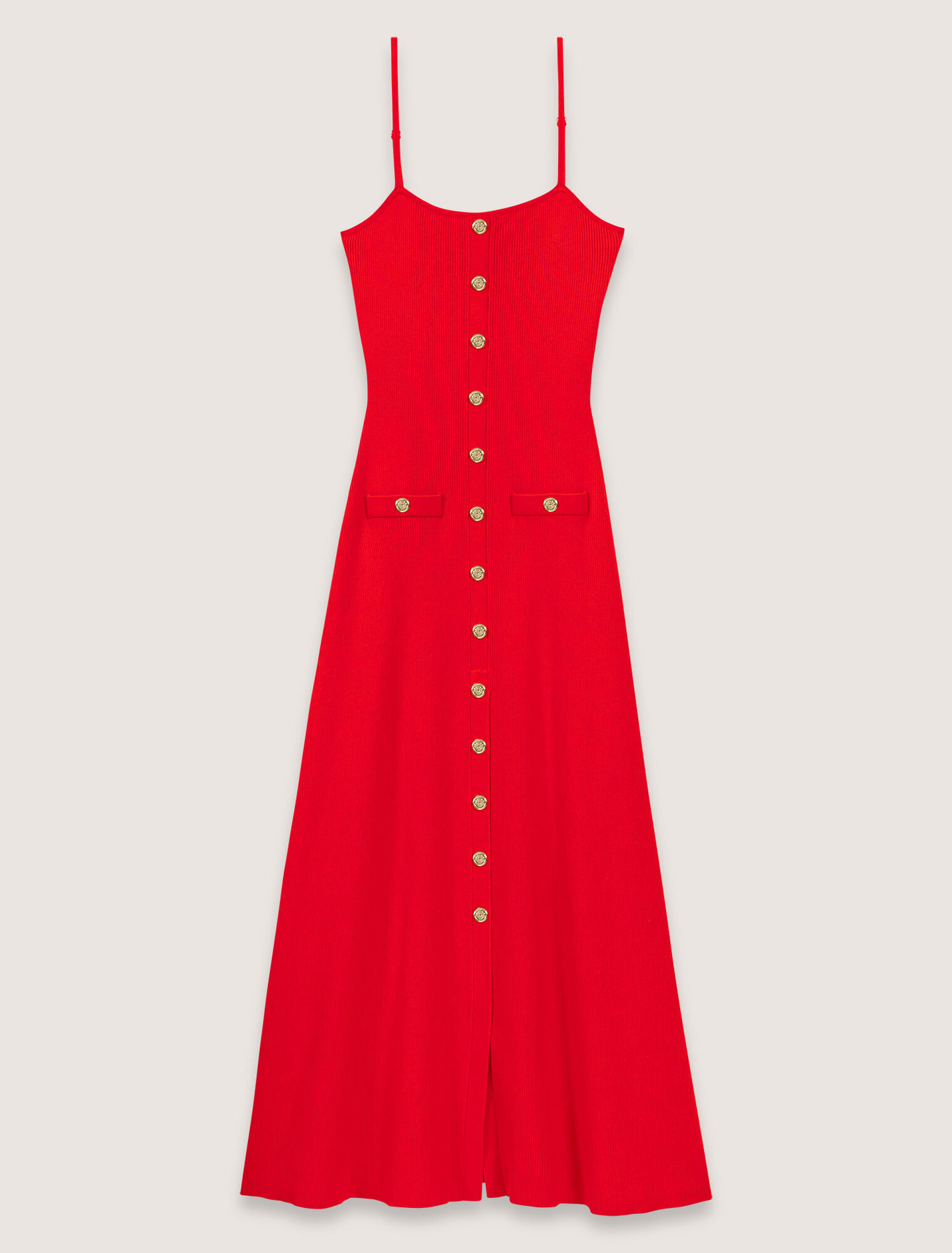Rib knit maxi dress
