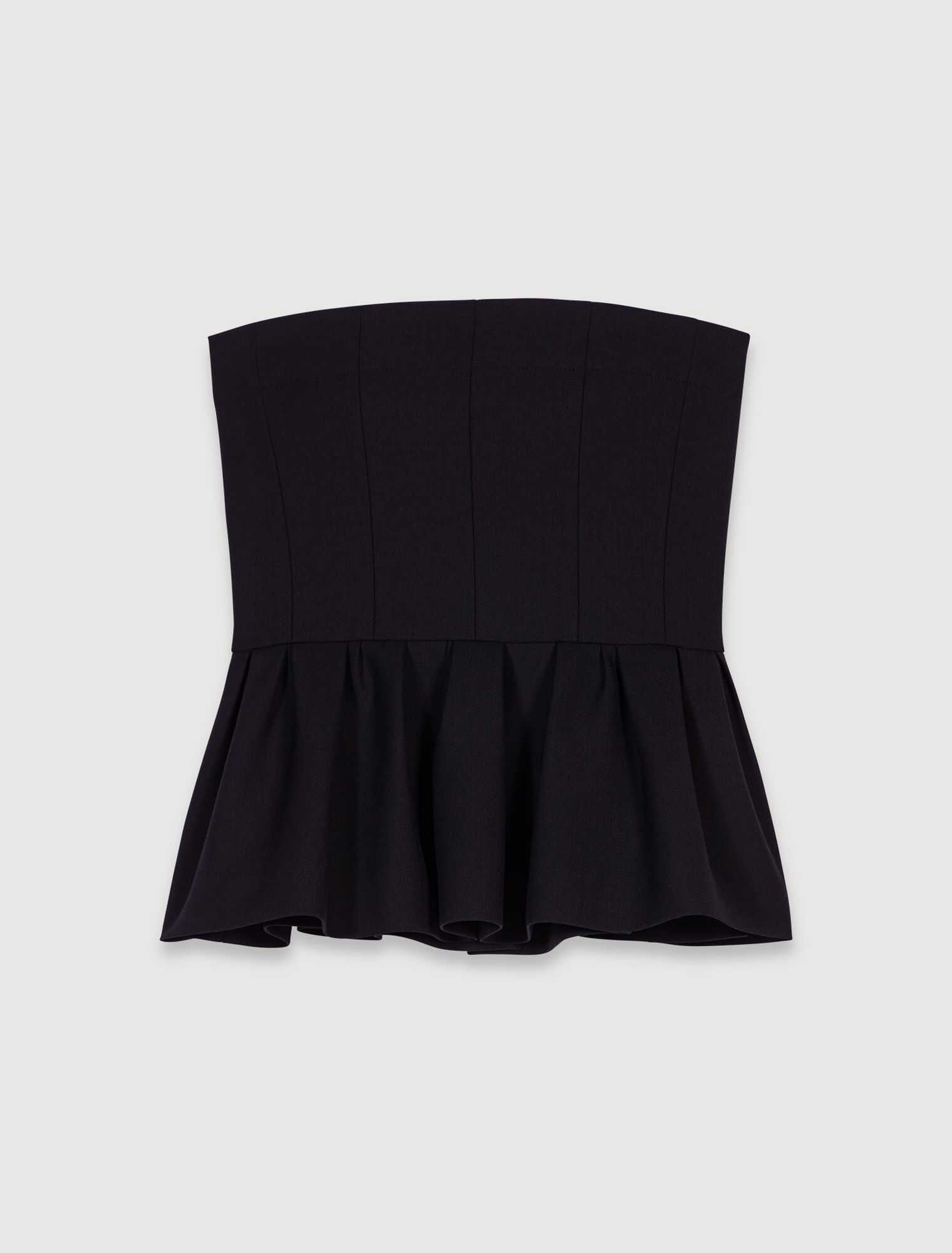Bustier top with basque