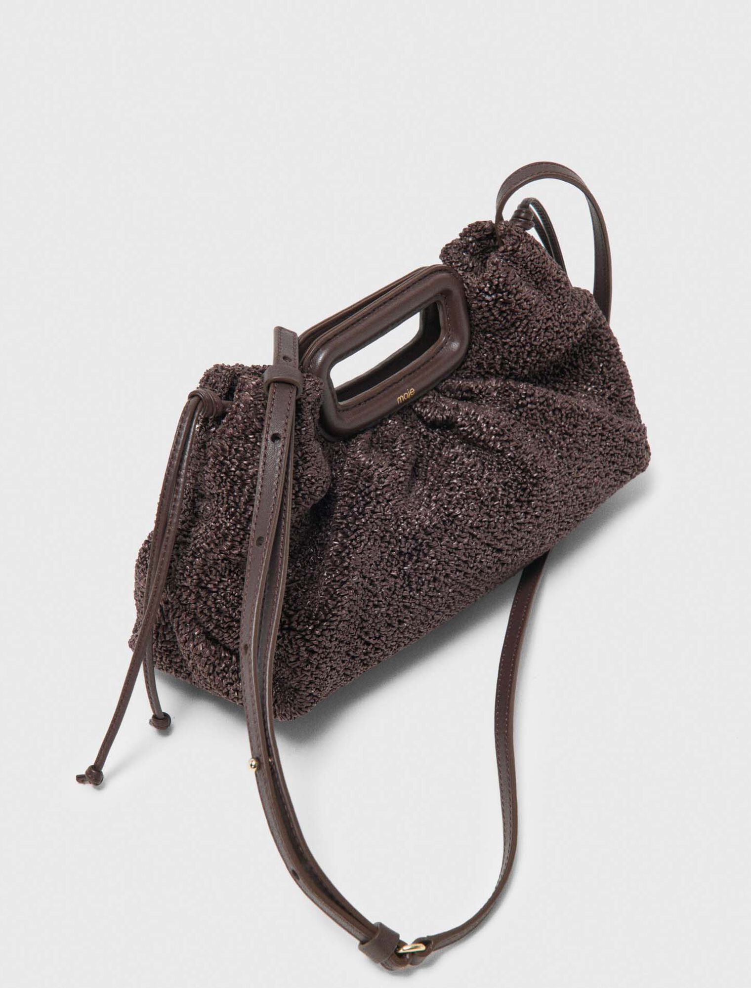Mipli boucl&eacute; effect clutch bag