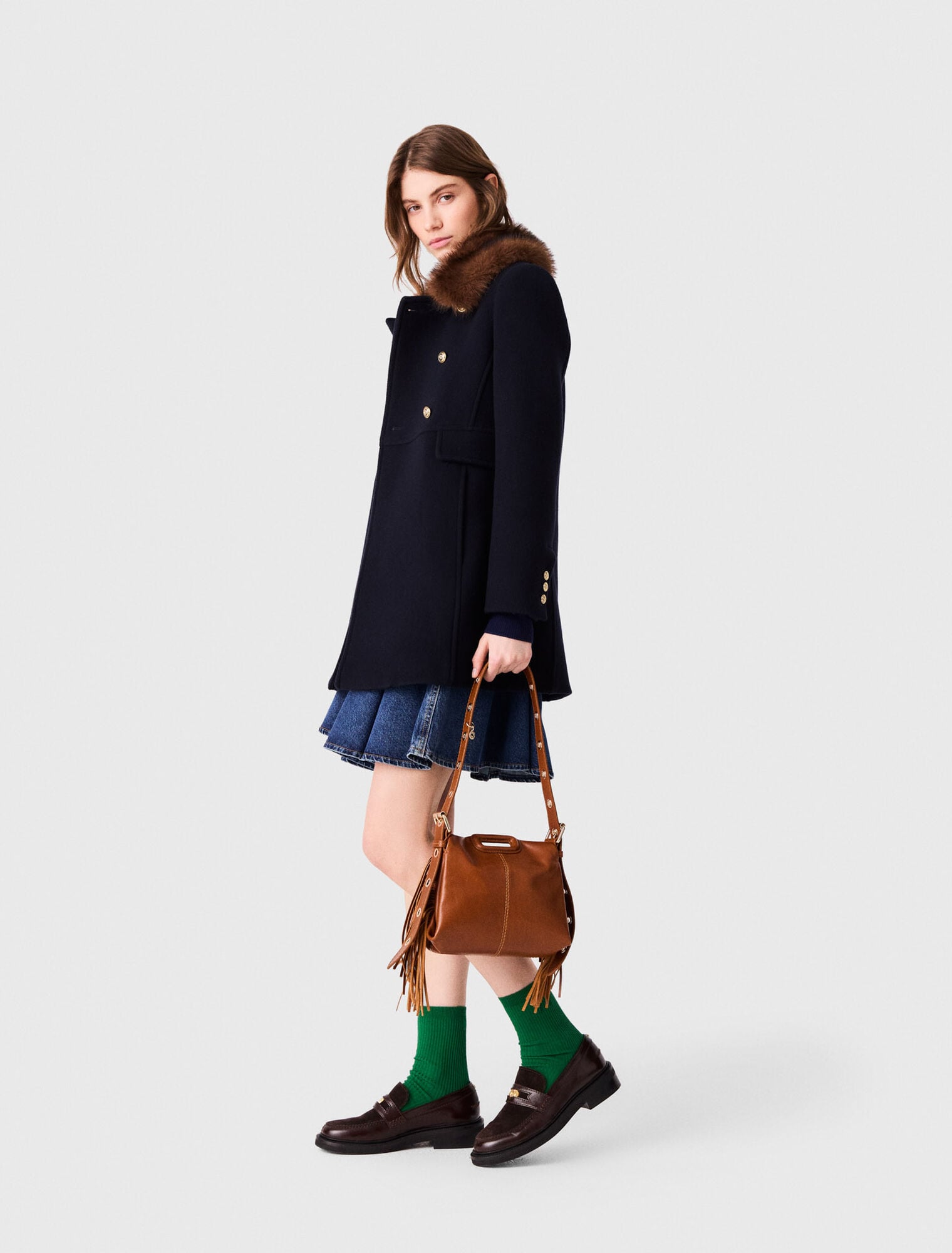 Wool blend coat