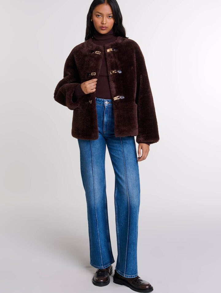 Short faux fur coat