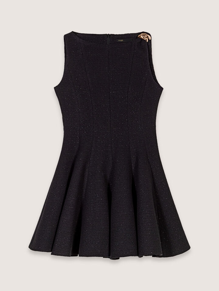 Short flared tweed dress