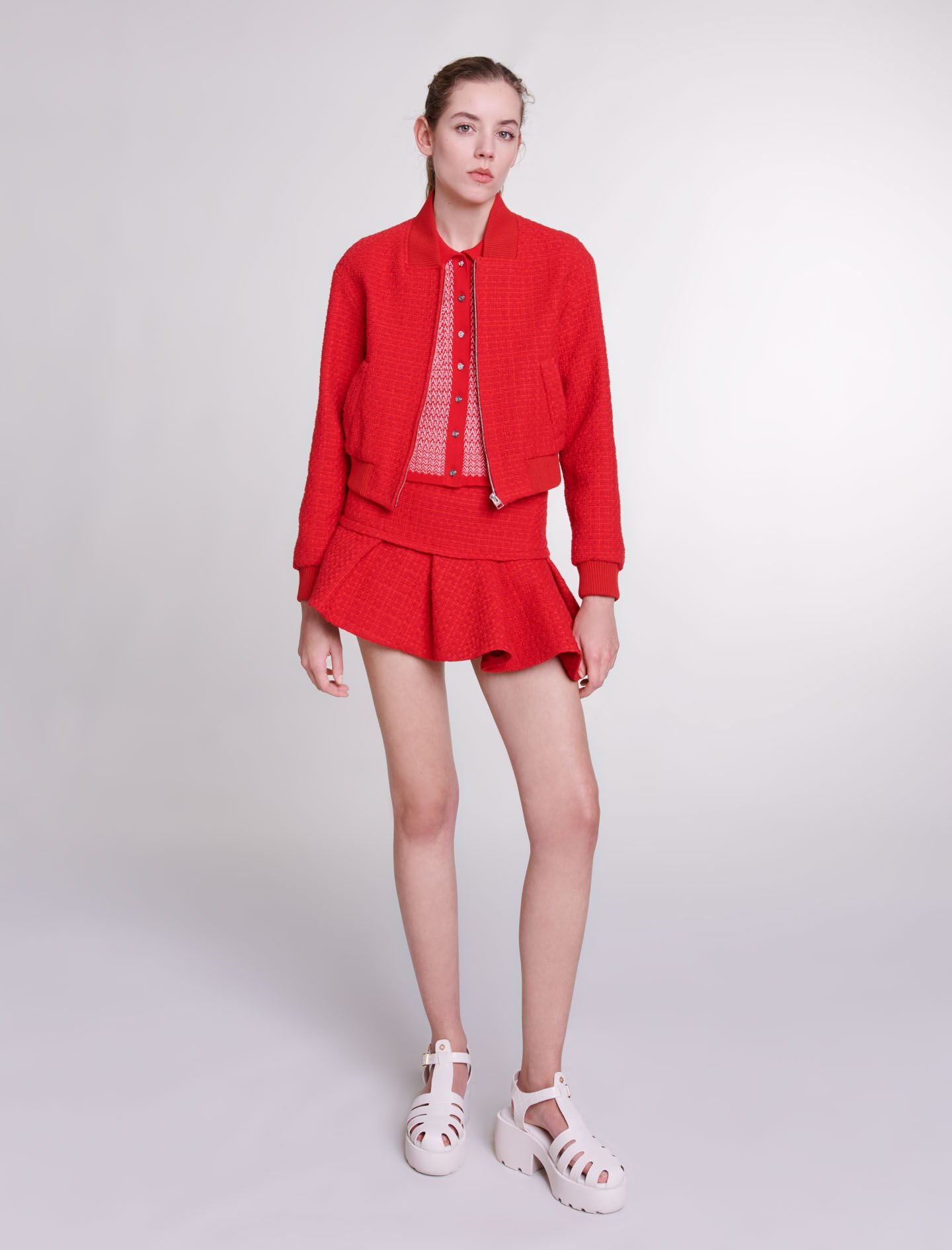 Tweed jacket and shorts top