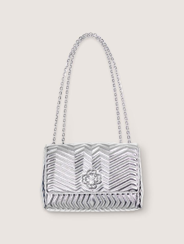 Metallic leather bag