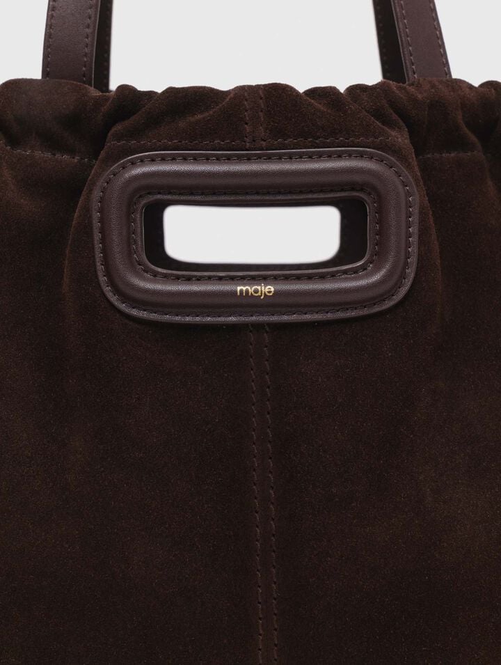 Suede leather M tote bag