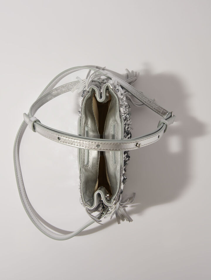 M mini bag with silver sequins