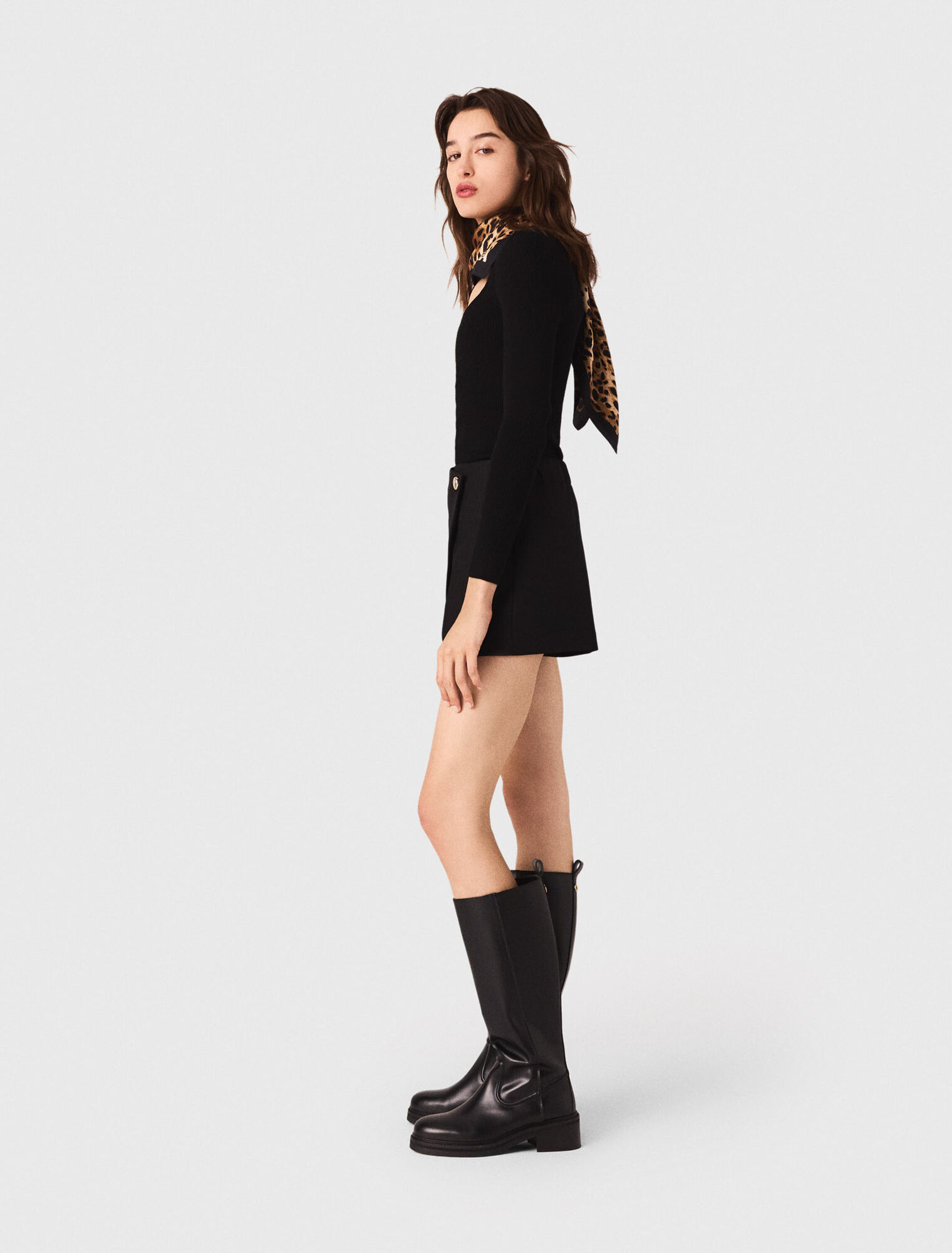 Rib knit jumper
