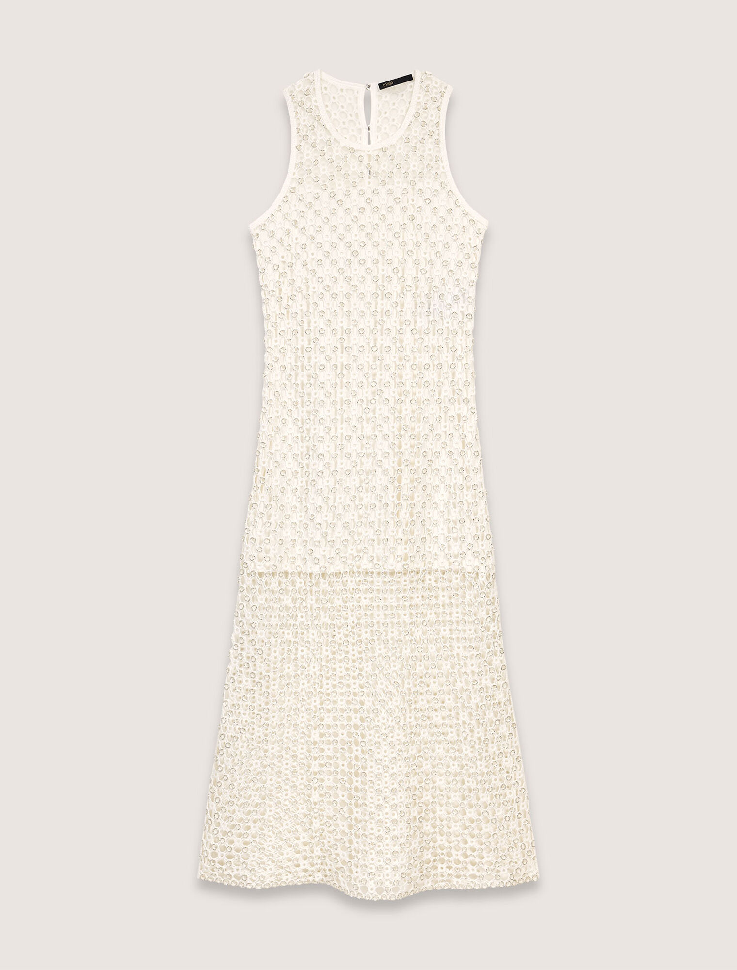Beaded crochet maxi dress