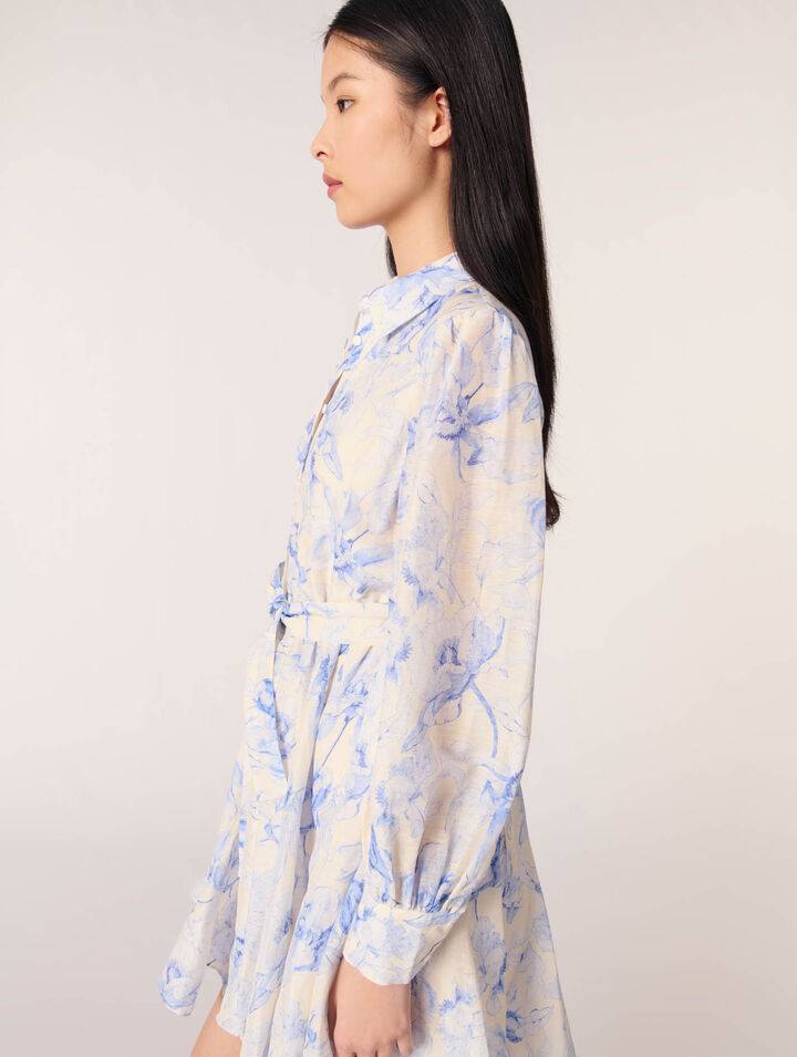 Patterned shirt dress