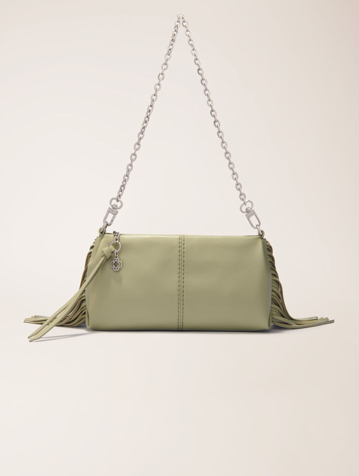 Miss M plain leather clutch bag