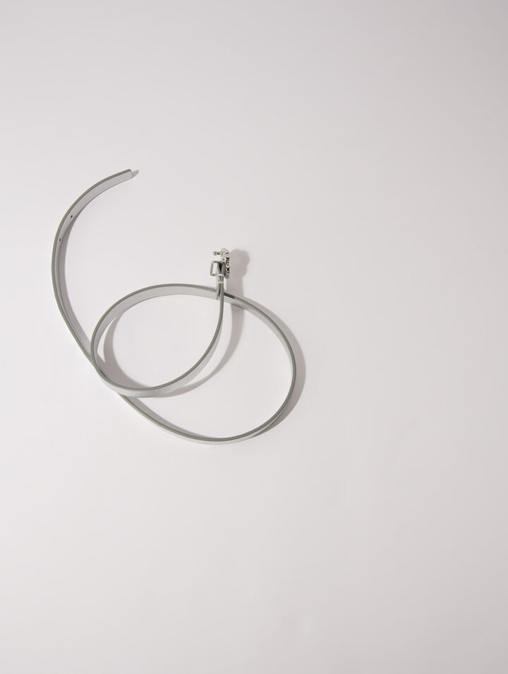 Slim belt with Clover buckle