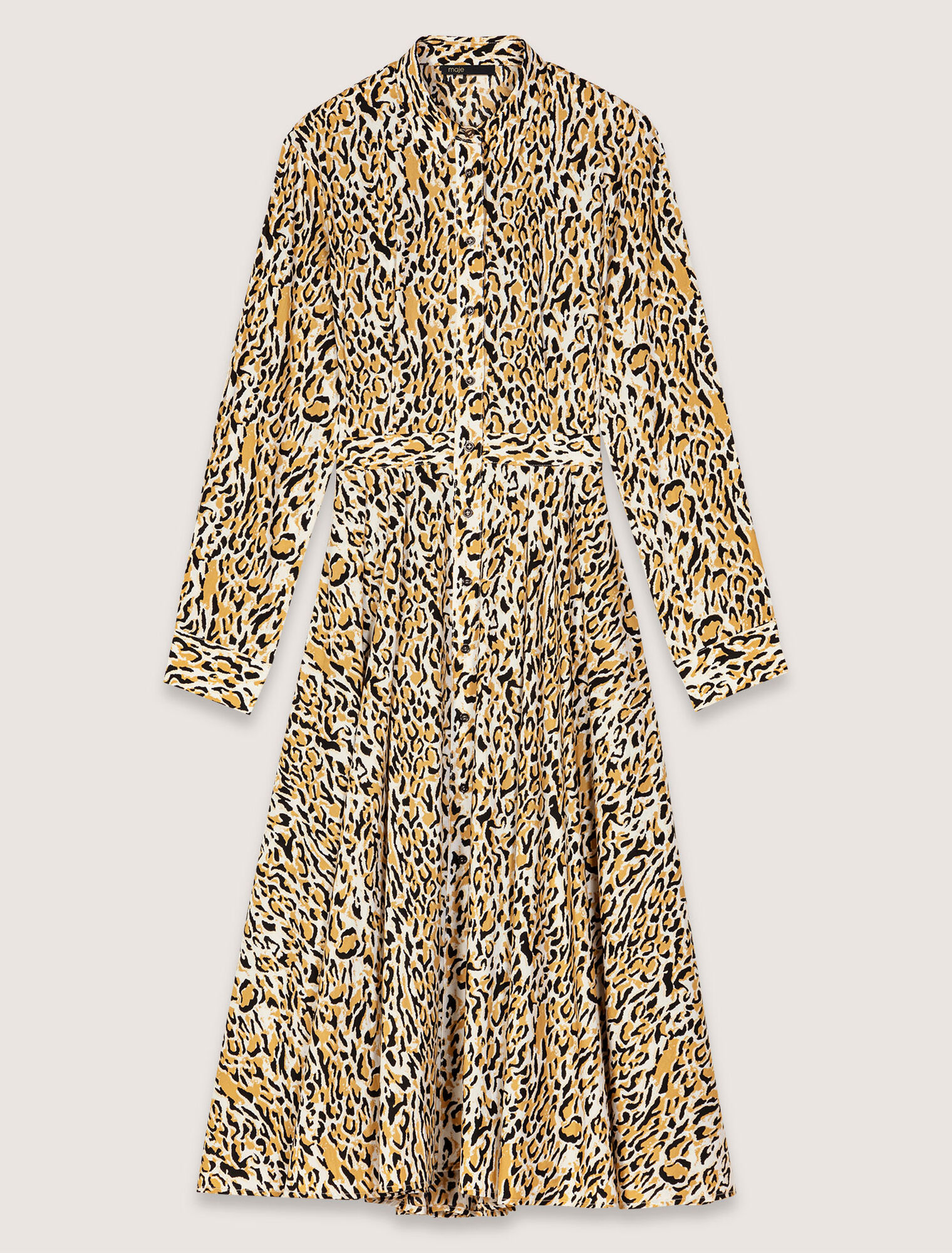 Leopard print midi dress