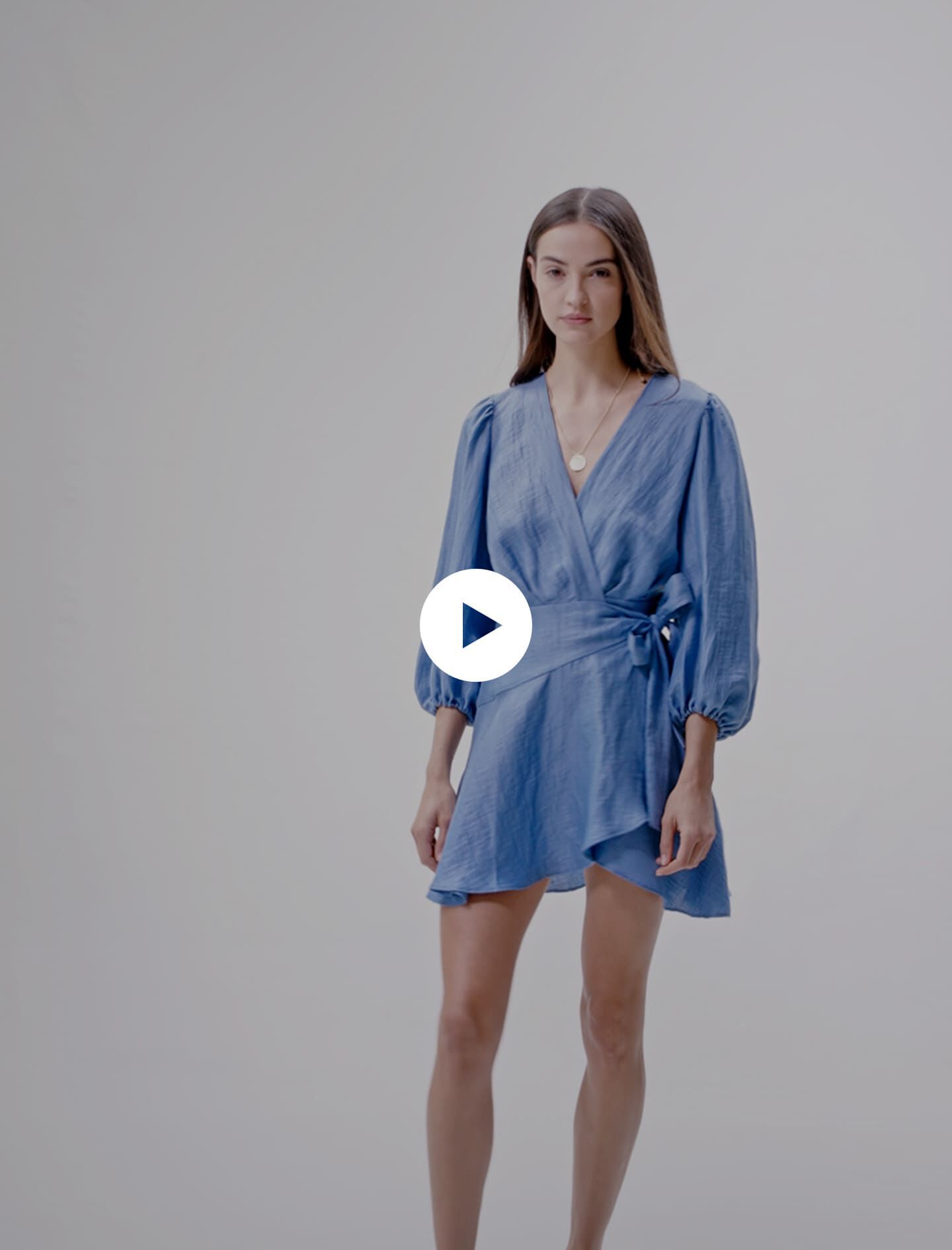Linen wrap dress clearance