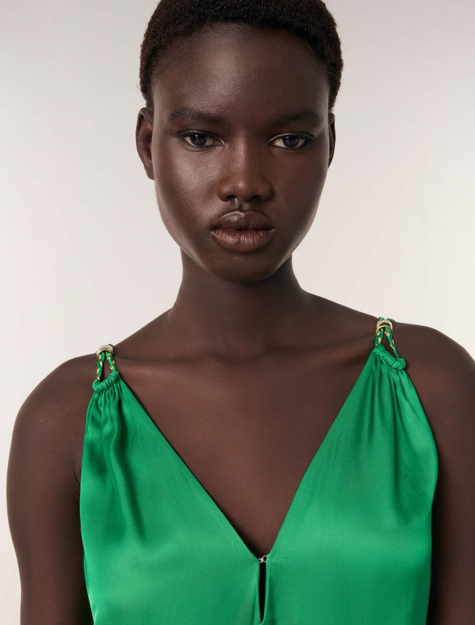 Satin-look maxi dress