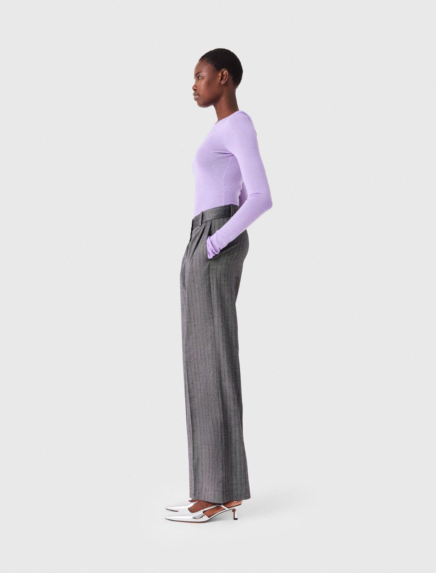 Second-skin round neck jumper